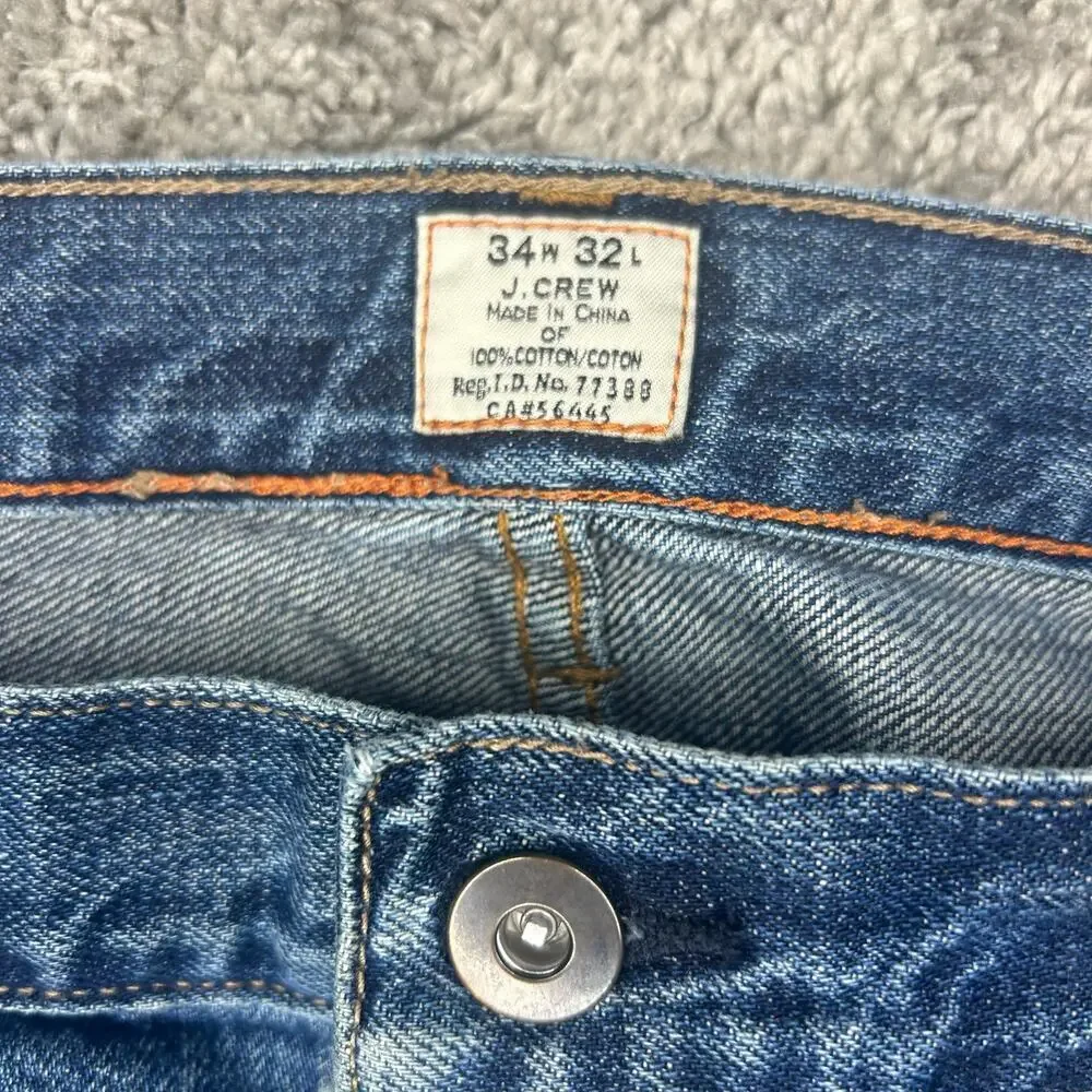 J.Crew Jeans 34/32 100% Cotton Vintage Slim
